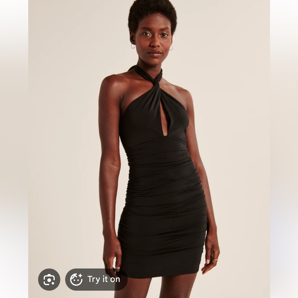 Abercrombie Multiway Ruched Halter Mini Dress